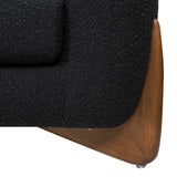 English Elm Alpine 90.5" Sherpa Sofa, Ebony Black Boucle