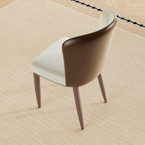 English Elm Modern PU Leather Dining Chairs with Carbon Steel Legs, Water‑Resistant, Stain‑Proof, 4-Pack for Home White W2699P338888