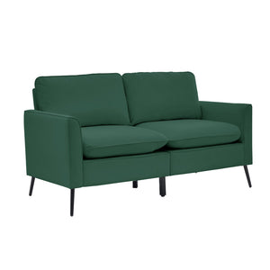 English Elm Ts Cat Paw Faux Leather Accent Chair Nordic Retro Loveseat with Lumbar Support Green W2311S00011