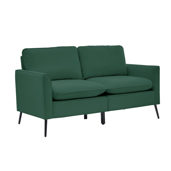 English Elm Ts Cat Paw Faux Leather Accent Chair Nordic Retro Loveseat with Lumbar Support Green W2311S00011