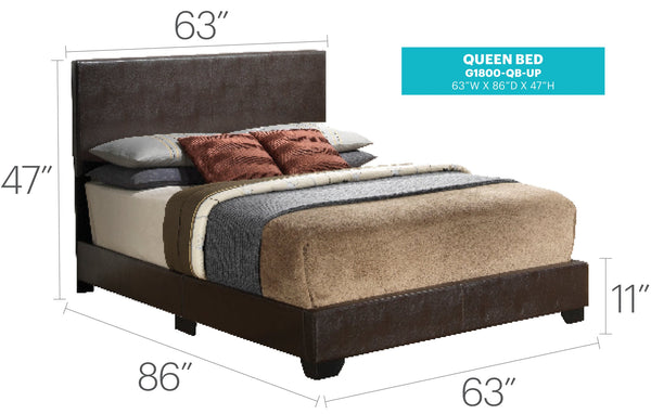 English Elm Elegant Velvet Full Bed Frame with Sturdy Support, Transitional Design, Easy Assembly, Modern Appeal Cappuccino 4 L x 33 W x 65 H B078108064