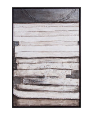 Howard Elliott Layers Of Meditation: Striking Framed Artwork With Mesmerizing Textures And Contemporary Sophistication Gray Canvas,Wood 92406-howard-elliott
