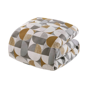 English Elm 8 Queen Jacquard Oversized Duvet Comforter Set with Euro Shams, Decorative Pillows, Plush Polyester fills Gold 23.23 L x 19.68 W x 15.75 H B035P319227