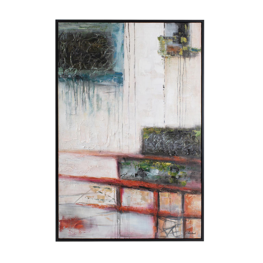 Howard Elliott Turning Point: Striking Hand-painted Artwork In Sleek Black Frame – Bold Colors & Captivating Design White Canvas,Wood 92414-howard-elliott