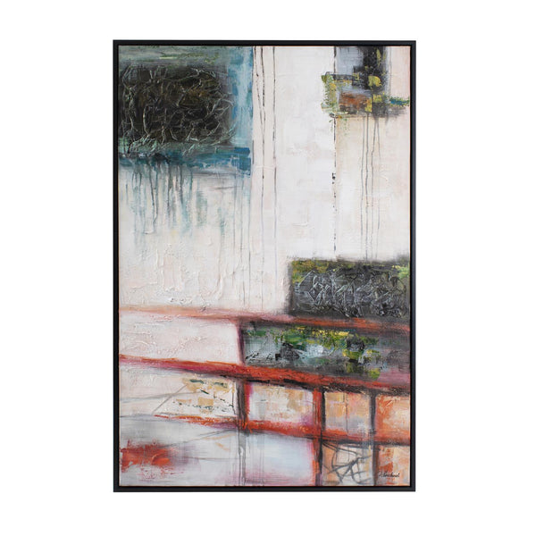 Howard Elliott Turning Point: Striking Hand-painted Artwork In Sleek Black Frame – Bold Colors & Captivating Design White Canvas,Wood 92414-howard-elliott