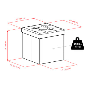 Winsome Wood Ashford Square Storage Ottoman - Versatile Espresso Seat With Hidden Storage For Any Room Espresso Polyurethane 92415-winsome-wood