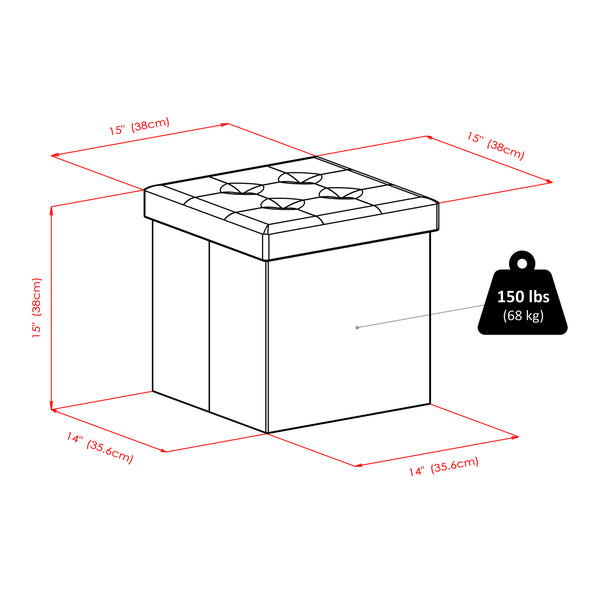 Winsome Wood Ashford Square Storage Ottoman - Versatile Espresso Seat With Hidden Storage For Any Room Espresso Polyurethane 92415-winsome-wood