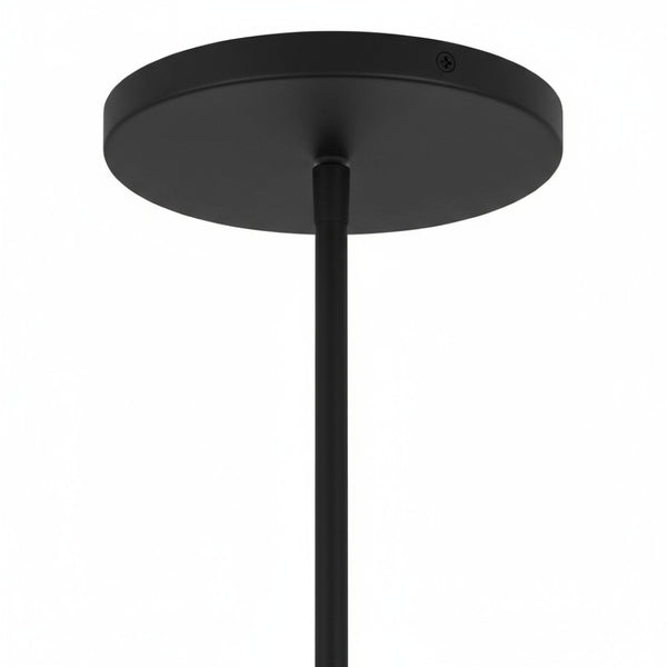 English Elm 24 Inch Matte Black Led Pendant with Etched Glass Diffuser for Dining or Kitchen B370P399378