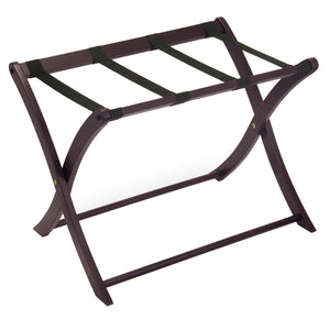 Winsome Wood Scarlett Luggage Rack - Espresso Wood With Sturdy Straps, Foldable Design For Easy Storage & Use Espresso Solid Wood ,Nylon 92420-winsome-wood