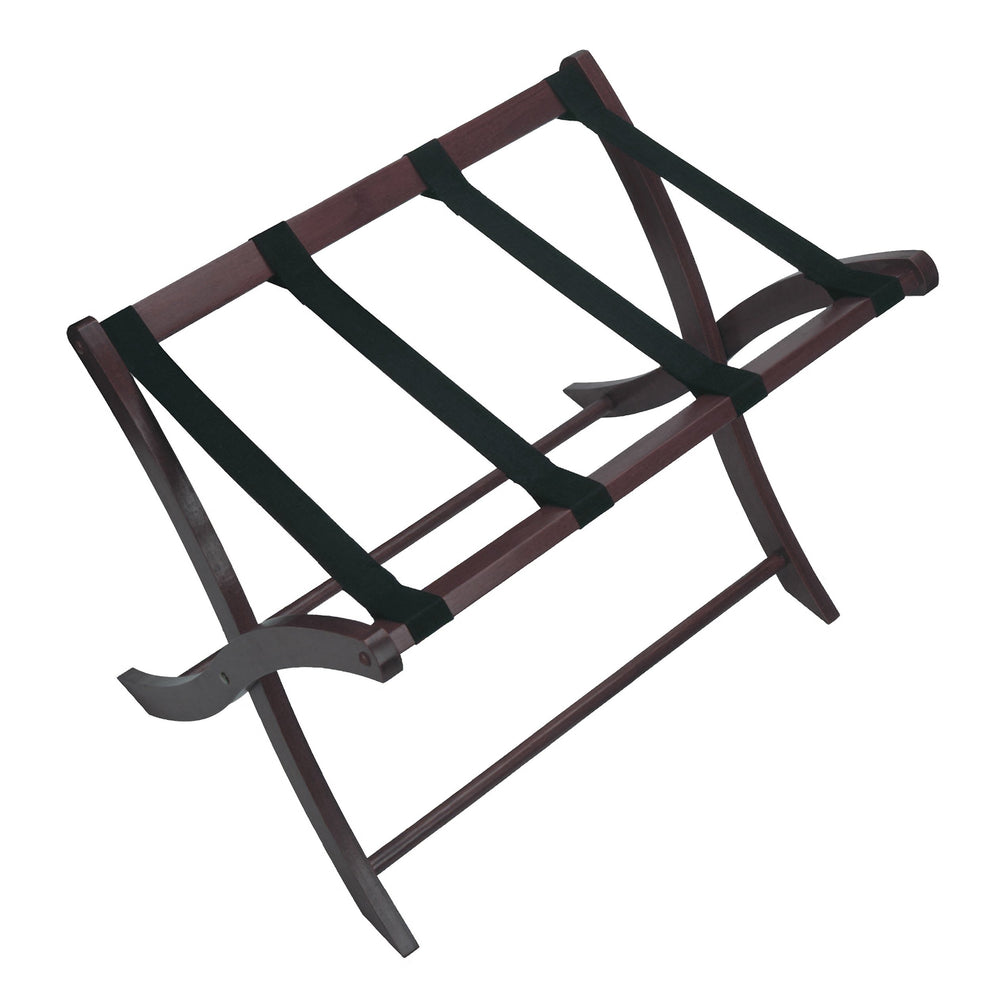 Winsome Wood Scarlett Luggage Rack - Espresso Wood With Sturdy Straps, Foldable Design For Easy Storage & Use Espresso Solid Wood ,Nylon 92420-winsome-wood