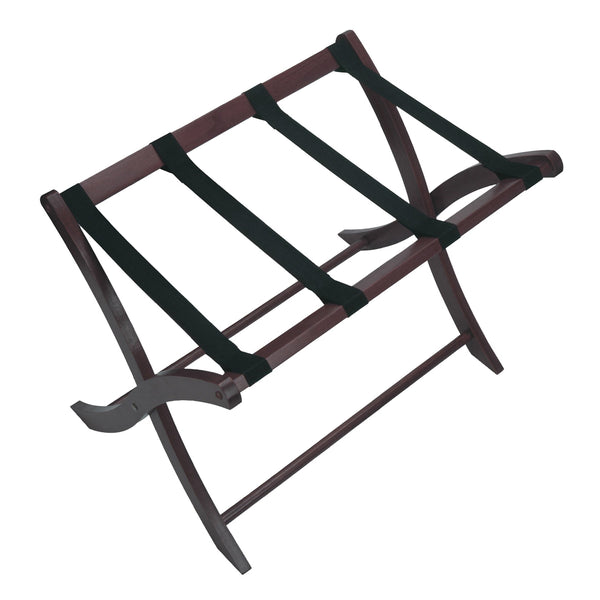 Winsome Wood Scarlett Luggage Rack - Espresso Wood With Sturdy Straps, Foldable Design For Easy Storage & Use Espresso Solid Wood ,Nylon 92420-winsome-wood