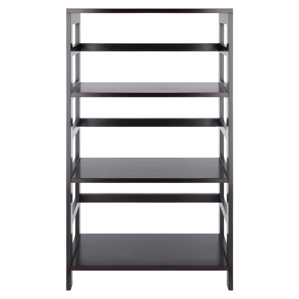 Winsome Wood Leo 3-tier Espresso Storage Shelf - Elegant Solid Wood Bookcase For Home Organization & Display Espresso Solid Wood 92425-winsome-wood