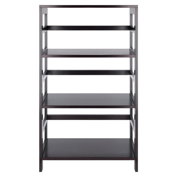Winsome Wood Leo 3-tier Espresso Storage Shelf - Elegant Solid Wood Bookcase For Home Organization & Display Espresso Solid Wood 92425-winsome-wood