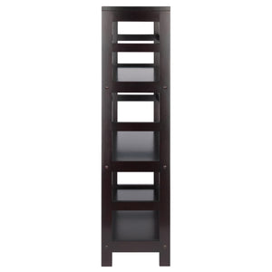 Winsome Wood Leo 3-tier Espresso Storage Shelf - Elegant Solid Wood Bookcase For Home Organization & Display Espresso Solid Wood 92425-winsome-wood