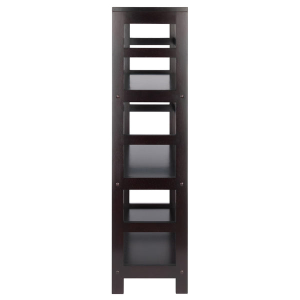 Winsome Wood Leo 3-tier Espresso Storage Shelf - Elegant Solid Wood Bookcase For Home Organization & Display Espresso Solid Wood 92425-winsome-wood