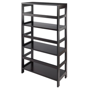 Winsome Wood Leo 3-tier Espresso Storage Shelf - Elegant Solid Wood Bookcase For Home Organization & Display Espresso Solid Wood 92425-winsome-wood