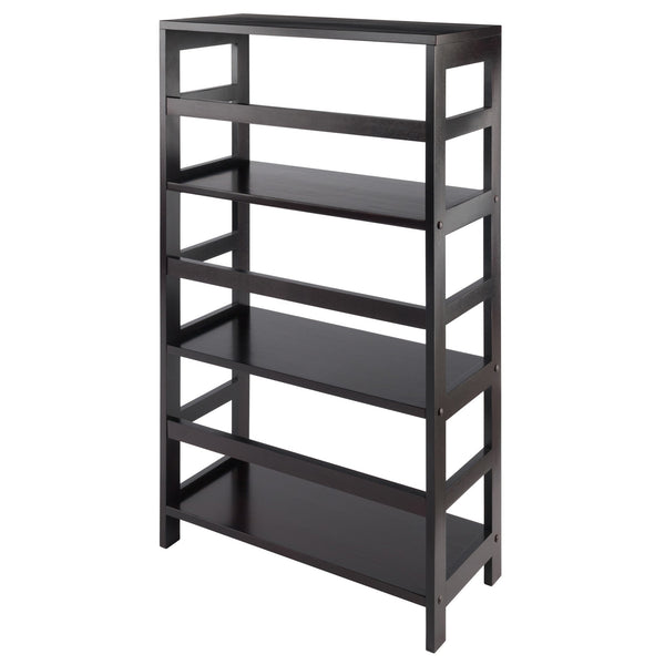 Winsome Wood Leo 3-tier Espresso Storage Shelf - Elegant Solid Wood Bookcase For Home Organization & Display Espresso Solid Wood 92425-winsome-wood