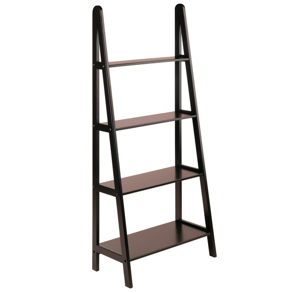 Winsome Wood Avalon 4-tier A-frame Shelf In Espresso - Stylish Ladder Design For Home, Office & Small Spaces Espresso Solid Wood 92428-winsome-wood