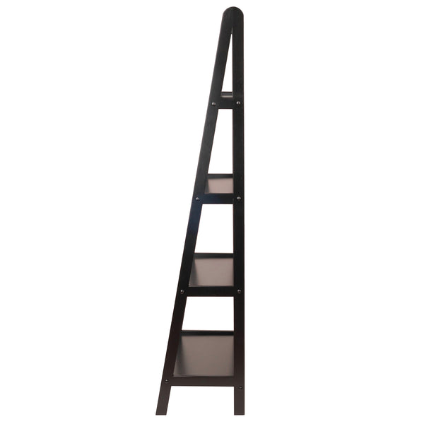 Winsome Wood Avalon 4-tier A-frame Shelf In Espresso - Stylish Ladder Design For Home, Office & Small Spaces Espresso Solid Wood 92428-winsome-wood