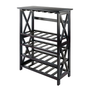 Winsome Wood Rio 24-bottle Wine Rack - Stylish Espresso Finish With Glass Storage, Perfect For Wine Enthusiasts! Espresso Solid ,Composite Wood 92432-winsome-wood