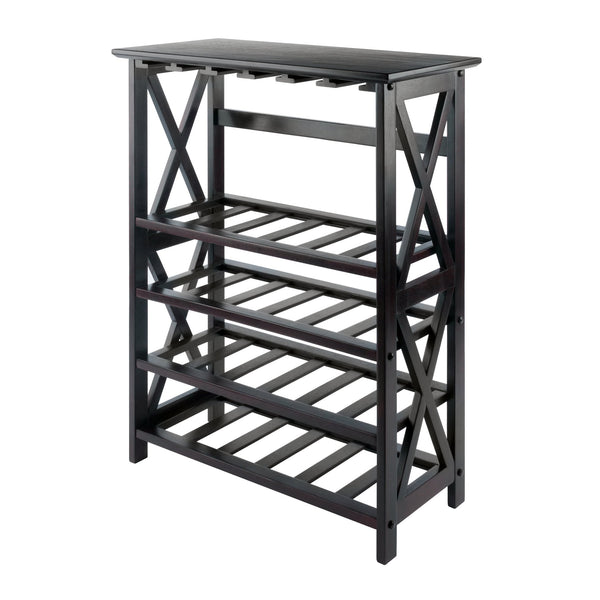 Winsome Wood Rio 24-bottle Wine Rack - Stylish Espresso Finish With Glass Storage, Perfect For Wine Enthusiasts! Espresso Solid ,Composite Wood 92432-winsome-wood