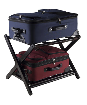 Winsome Wood Reese Luggage Rack With Shelf - Stylish Espresso Wooden Design For Guest Rooms, No Assembly Needed Espresso Solid Wood ,Nylon 92436-winsome-wood