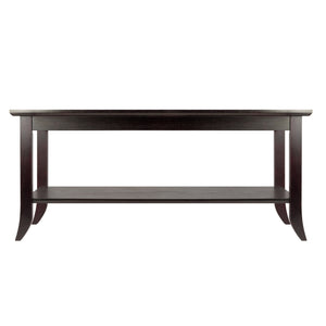 Winsome Wood Genoa Modern Rectangular Coffee Table With Tempered Glass Top & Open Shelf, Rich Espresso Finish Espresso Solid ,Composite Wood ,Glass 92437-winsome-wood