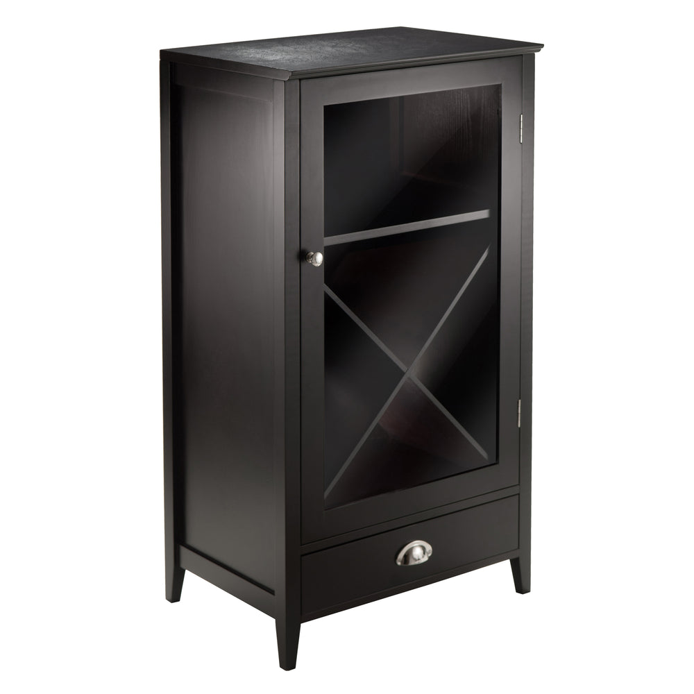 Winsome Wood Bordeaux Modular X-panel Wine Cabinet In Espresso - Elegant Storage For 28 Bottles & Accessories Espresso Composite Wood 92442-winsome-wood