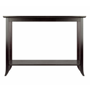 Winsome Wood Genoa Rectangular Console Table With Glass Inset, Espresso Finish - Stylish, Functional Design For Any Space Espresso Solid ,Composite Wood ,Glass 92450-winsome-wood