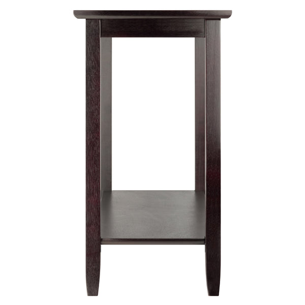 Winsome Wood Genoa Rectangular Console Table With Glass Inset, Espresso Finish - Stylish, Functional Design For Any Space Espresso Solid ,Composite Wood ,Glass 92450-winsome-wood