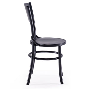 English Elm Rustic Solid Wood Dining Chairs Set of 2 in Black — Farmhouse Mid-Century Style, Solid Wood, Fully Assembled, Elegant and Durable (37"H) T3623P408532