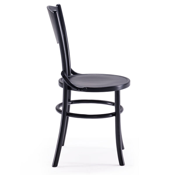 English Elm Rustic Solid Wood Dining Chairs Set of 2 in Black — Farmhouse Mid-Century Style, Solid Wood, Fully Assembled, Elegant and Durable (37"H) T3623P408532