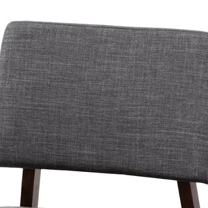 Baxton Studio Baxton Colton Mid-Century Modern Fabric Upholstered Bar Stool Set of 2 for Stylish Home Décor Dark Colton-Dark Grey-BS