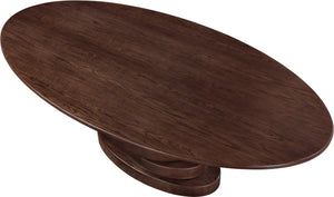 Meridian Furniture Moriah Art Deco Ash Veneer Dining Table Seats Ten with Warm Oak Grain Appeal 924Brown-T