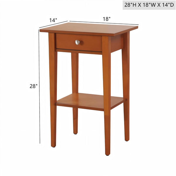 English Elm Stylish Oak Nightstand with 28"H x 18"W x 14"D Durable Particle Board Build and Warm Wood Finish Appeal Oak 4.13 L x 15.55 W x 33.07 H B078112076