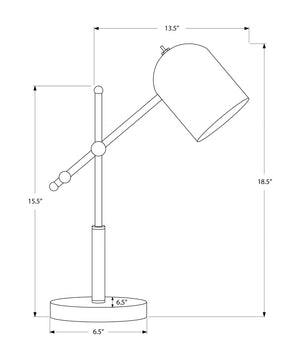 English Elm Lighting, Brass Fixed Arm Table Lamp with Matte Black Shade for Desk or Bedside B2710P221323