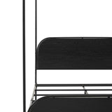 English Elm Walker Edison - Modern Metal And Wood Canopy Queen Bedframe – Black