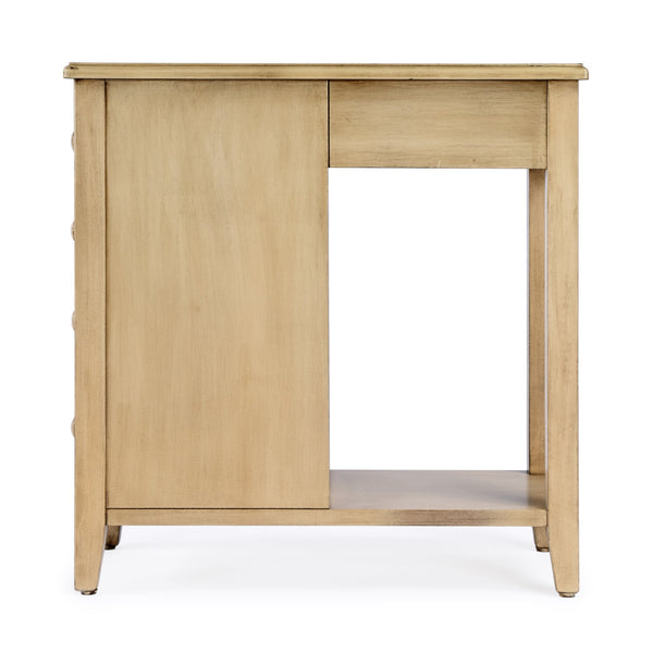 Butler Specialty Kelton 4 Drawer Side Table - Stylish Cherry Finish, Perfect For Narrow Spaces With Open Shelf Storage Beige Rubberwood Solids,Mdf,Cherry Veneer 9250424-butler