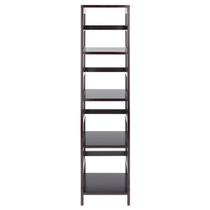 Winsome Wood Leo 4-tier Espresso Storage Shelf - Stylish, Space-saving Bookcase For Home Or Office Organization Espresso Solid Wood 92514-winsome-wood