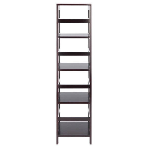 Winsome Wood Leo 4-tier Espresso Storage Shelf - Stylish, Space-saving Bookcase For Home Or Office Organization Espresso Solid Wood 92514-winsome-wood