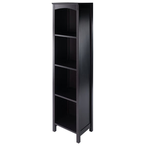Winsome Wood Terrace 4-section Narrow Bookcase - Elegant Espresso Wood Shelf For Storage & Display Solutions Espresso Solid ,Composite Wood 92516-winsome-wood