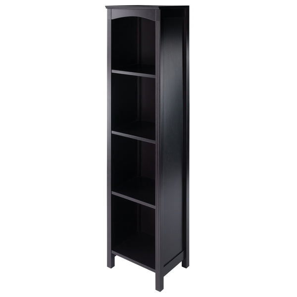 Winsome Wood Terrace 4-section Narrow Bookcase - Elegant Espresso Wood Shelf For Storage & Display Solutions Espresso Solid ,Composite Wood 92516-winsome-wood