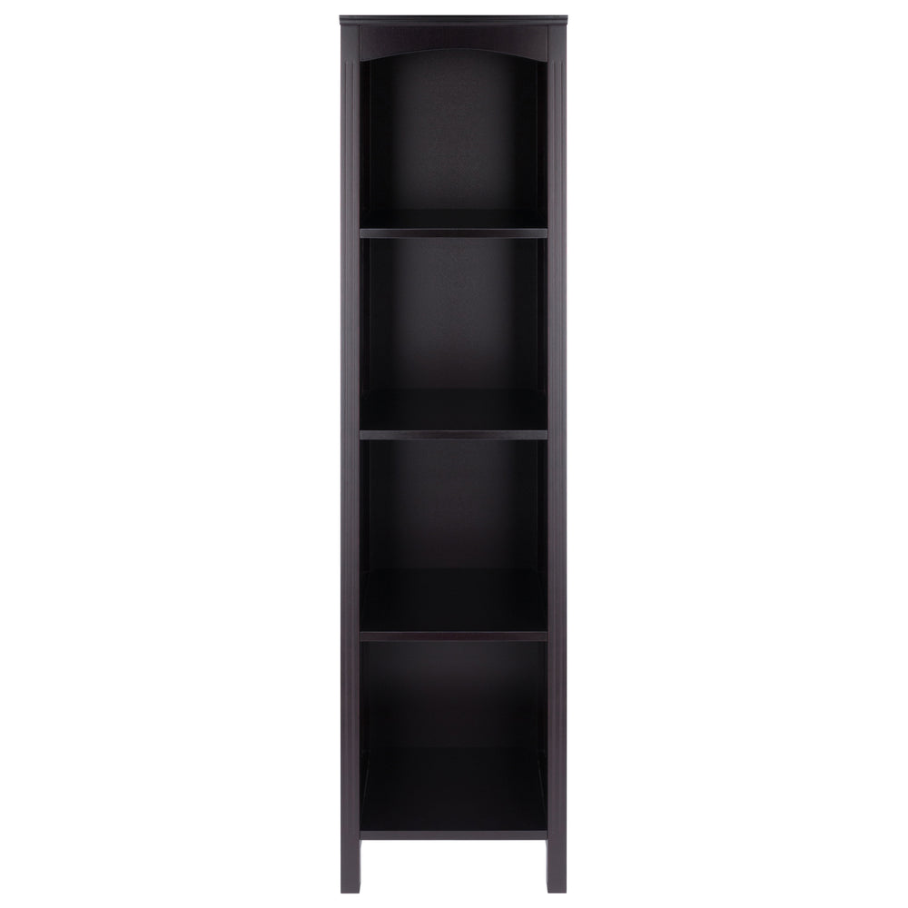 Winsome Wood Terrace 4-section Narrow Bookcase - Elegant Espresso Wood Shelf For Storage & Display Solutions Espresso Solid ,Composite Wood 92516-winsome-wood