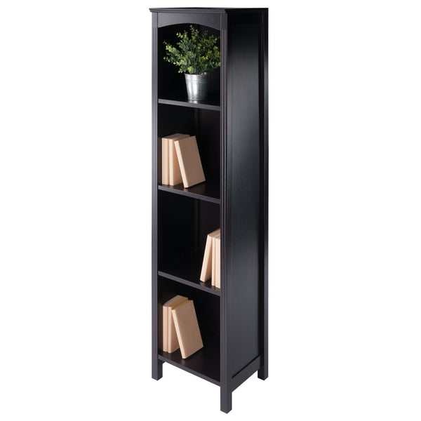 Winsome Wood Terrace 4-section Narrow Bookcase - Elegant Espresso Wood Shelf For Storage & Display Solutions Espresso Solid ,Composite Wood 92516-winsome-wood