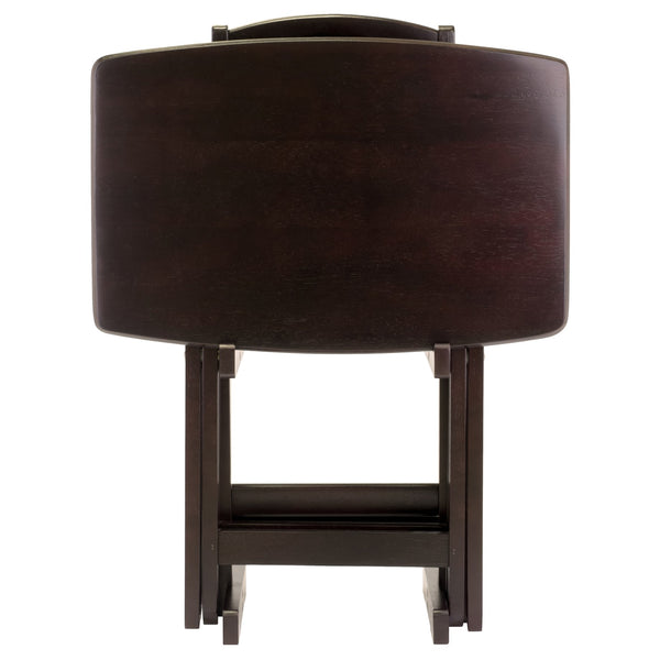 Winsome Wood Dylan 5-piece Espresso Snack Table Set - Versatile Folding Tables For Entertaining Or Daily Use Espresso Solid ,Composite Wood 92517-winsome-wood