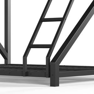 English Elm Twin Xl Over Queen Metal Bunk Bed Low Profile Steel Frame for Guest Rooms W5305S00032