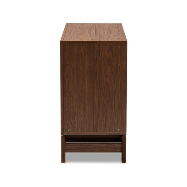 Baxton Studio Baxton Studio Svante Mid-Century Modern 6-Drawer Chest with Stylish Gradient and Angled Legs WI1704-Walnut/White/Grey-6DW-Chest