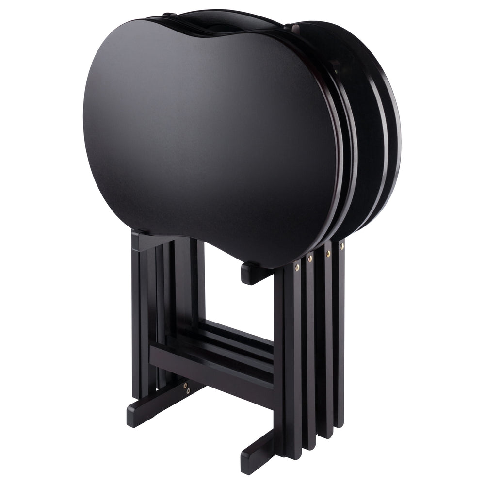 Winsome Wood Skippy 5-piece Snack Table Set – Versatile Espresso Design For Easy Entertaining & Compact Storage Espresso Solid ,Composite Wood 92532-winsome-wood