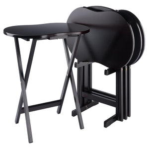 Winsome Wood Skippy 5-piece Snack Table Set – Versatile Espresso Design For Easy Entertaining & Compact Storage Espresso Solid ,Composite Wood 92532-winsome-wood