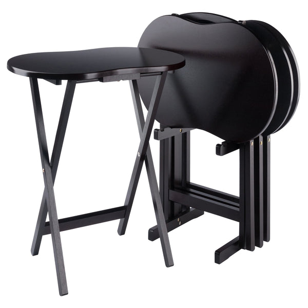 Winsome Wood Skippy 5-piece Snack Table Set – Versatile Espresso Design For Easy Entertaining & Compact Storage Espresso Solid ,Composite Wood 92532-winsome-wood